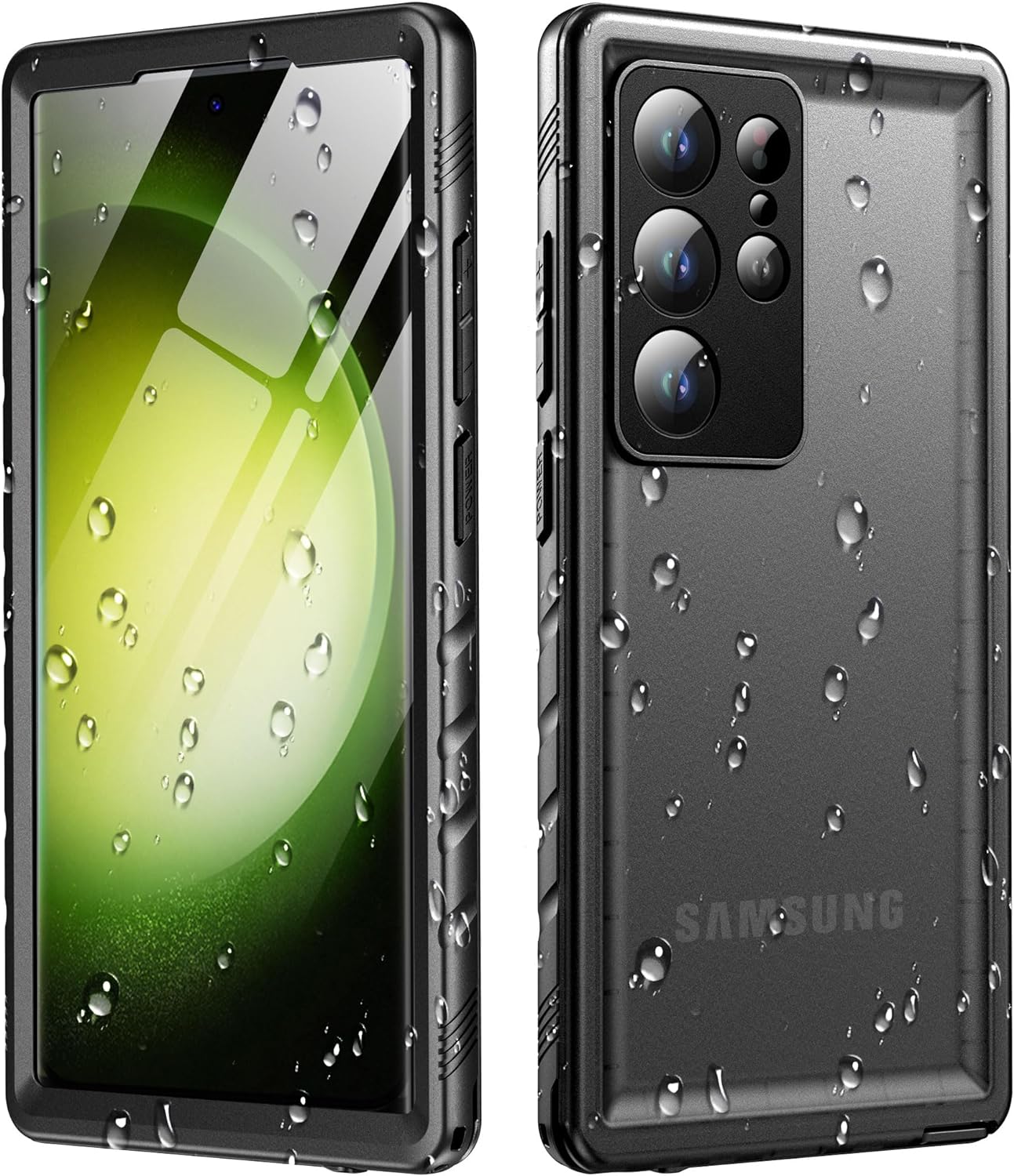 Pachet 360: Husa cu folie integrata Samsung Galaxy S24 Ultra ShockProof  Dust-Water Proof Full Body, negru 