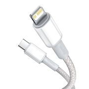 CABLU Baseus USB Type C - Lightning, Fast Charge pentru iPhone, PD 20W, 100cm, alb