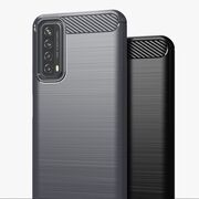 Husa Carbon&Flexible TPU for Huawei P Smart 2021 (negru)