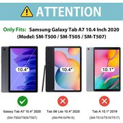 Husa pentru Samsung Galaxy Tab A7 SM-T500, SM-T505 tip stand cu functie wake-up/sleep, negru