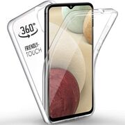 Pachet 360: Husa + Folie pentru Samsung Galaxy A12 360 Full Cover (fata+spate) silicon, transparent