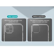 Husa iPhone 12 Pro slim Liquid Silicone, cu protectie camera, transparenta