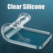 Husa pentru iPhone 12 slim Liquid Silicone, cu protectie camera, transparenta