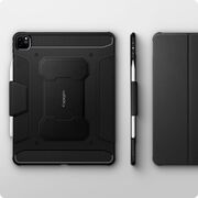 Husa iPad Pro 12.9 inch 2022, 2021, 2020 Spigen Rugged Armor Pro, negru