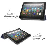 Husa tableta Kindle Fire HD 8 sau Fire HD 8 Plus (10th Gen, 2020 Release) de tip stand, navy blue