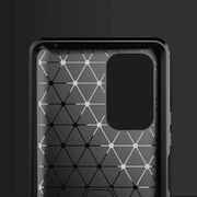 Husa Carbon Flexible TPU pentru Xiaomi Redmi Note 10 Pro (negru)