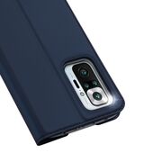 Husa Poliuretan DUX DUCIS Skin Pro Bookcase pentru Xiaomi Redmi Note 10 Pro (albastru)