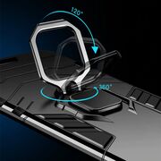 Husa Samsung Galaxy A72 Ring Armor cu inel suport si magnet – Negru