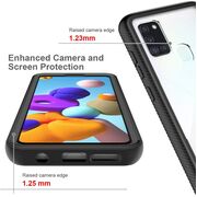 Pachet 360: Folie integrata + Husa Tech-protect Defense 360 pentru Samsung Galaxy A21s negru