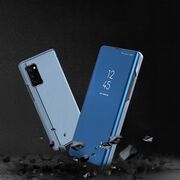 Husa Huawei P40 Lite E FlipCase Clear View, albastru