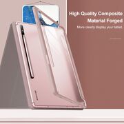 Husa pentru Samsung GALAXY TAB S7 FE, S7 Plus, S8 Plus 12.4 inch INFILAND CRYSTAL rose gold