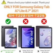 Pachet 360: Folie + Husa tableta Samsung Galaxy Tab A7 Lite 8.7 SM-T220/T225 Shockproof Armor, negru-rosu
