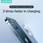 Incarctor Joyroom wireless Qi Charger 15 W pentru iPhone (MagSafe compatible) cu cablu USB Type C, silver JR-A41
