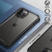 Pachet 360: Folie integrata + Husa iPhone 13 Pro Max Supcase Ares, negru