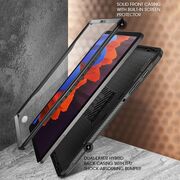 Pachet 360: Folie integrata + Husa Samsung Galaxy Tab S7+ Plus 12.4 T970/T976 Supcase Unicorn Beetle Pro, negru