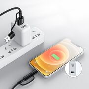 Cablu Joyroom 4 in 1 Multifunction Fast Charge USB Type C / USB - USB Type C / Lithtning Quick Charge Power Delivery, 3A 60W, 1,8 m, negru