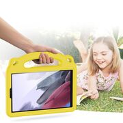 Husa Samsung Galaxy Tab A7 Lite 8.7 inch Panda kids safe Shockproof de tip stand, galben
