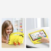 Husa Samsung Galaxy Tab A7 Lite 8.7 inch Panda kids safe Shockproof de tip stand, galben