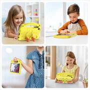 Husa Samsung Galaxy Tab A7 Lite 8.7 inch Panda kids safe Shockproof de tip stand, galben