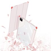 Husa pentru iPad Pro 12.9 inch 2022, 2021, 2020 Multi-angle Stand Smart Sleep Function, light pink