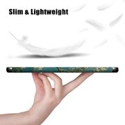 Husa tableta Lenovo Tab P11 / P11 Plus 11 inch ProCase Smart Ultralight de tip stand, dark green + stylus cadou