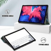 Husa tableta Lenovo Tab P11 / P11 Plus 11 inch ProCase Smart Ultralight de tip stand, dark green + stylus cadou