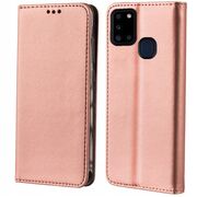 Husa Samsung Galaxy A21s Book FlipCase Magnetic, rose gold