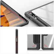 Husa pentru Samsung Galaxy Tab S7 / S8 11 inch Dux Ducis Toby Armor Flip Smart Case, functie stand, negru