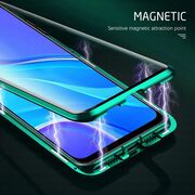 Husa 360 Magnetic Glass pentru Oppo A53, A53s (sticla fata + spate), negru