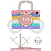 Pachet 360: Husa cu folie integrata pentru Samsung Galaxy Tab A8 10.5 X200 / X205 X-Armor, baby color