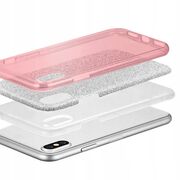 Husa pentru iPhone 13 Pro Glitter 3 in 1, pink