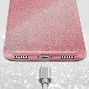 Husa pentru iPhone 13 Pro Glitter 3 in 1, pink