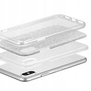 Husa pentru iPhone 13 Pro Glitter 3 in 1, silver
