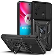 Husa pentru Motorola Moto G60s cu inel Ring Armor Kickstand Tough, protectie camera (negru)