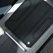 Husa pentru iPad Pro 12.9 '' 2022, 2021, 2020 Nillkin Bumper Leather Case Pro Armored Smart Cover Camera Case si stand, negru