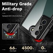 Pachet 360: Husa cu folie integrata Samsung Galaxy S22 ShockProof Dust-Water Proof Full Body, negru