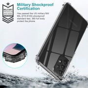 Pachet 360: Folie din sticla + Husa pentru Samsung Galaxy A13 4G Anti-Shock 1.5mm, transparent