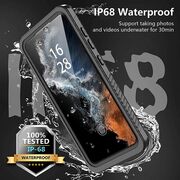 Pachet 360: Husa cu folie integrata Samsung Galaxy S22 ShockProof Dust-Water Proof Full Body, negru
