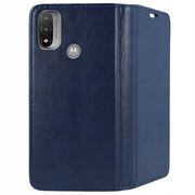 Husa Motorola Moto E20, E30, E40 Wallet tip carte, navy blue