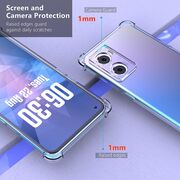 Pachet 360: Folie din sticla + husa pentru Oppo A96 4G Anti-Shock 1.5mm, transparent