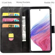 Husa pentru Samsung Galaxy A53 5G Wallet tip carte, negru
