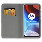 Husa Motorola Moto E7 Power, E7i Wallet tip carte, burgundy