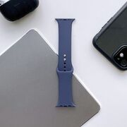 Curea silicon pentru Apple Watch 4 / 5 / 6 / 7 / SE (42 / 44 / 45 MM) IconBand V2, midnight blue