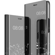 Husa pentru Honor X7 Smart View Flip Case, Mirror Plating Full Body 360, negru