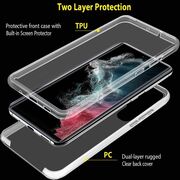 Pachet 360: Husa cu folie integrata pentru Samsung Galaxy S22 Ultra Full Cover (fata+spate), clear