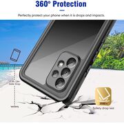 Pachet 360: Husa cu folie integrata Samsung Galaxy A53 ShockProof Dust-Water Proof Full Body, negru