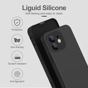 Husa pentru iPhone 12 Liquid Silicone, negru