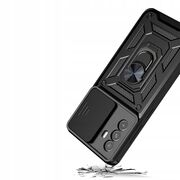 Husa pentru Huawei Nova Y70 cu inel Armor Kickstand Tough Rugged Cover, protectie camera (negru)