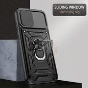 Husa pentru Samsung Galaxy A03 cu inel Ring Armor Kickstand Tough, protectie camera (negru)