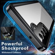 Pachet 360: Husa cu folie integrata Samsung Galaxy S21 FE ShockProof Dust-Water Proof Full Body, negru